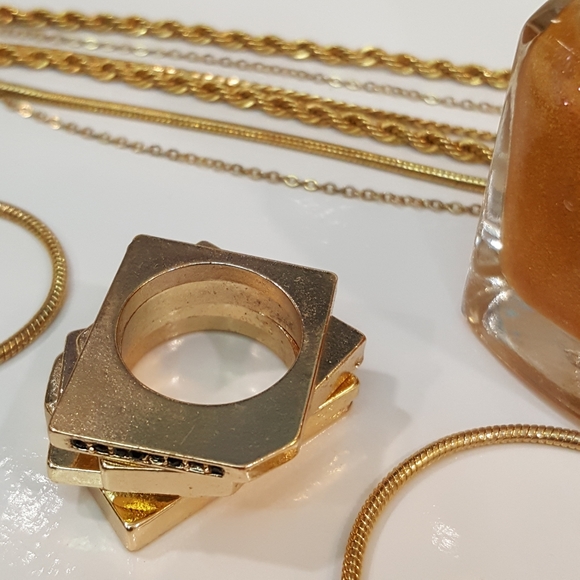 Rhinestone Stackable Rings - Picture 2 of 4